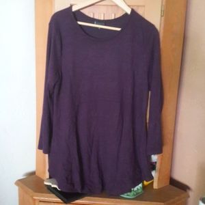 Super Soft Eggplant Tunic Top